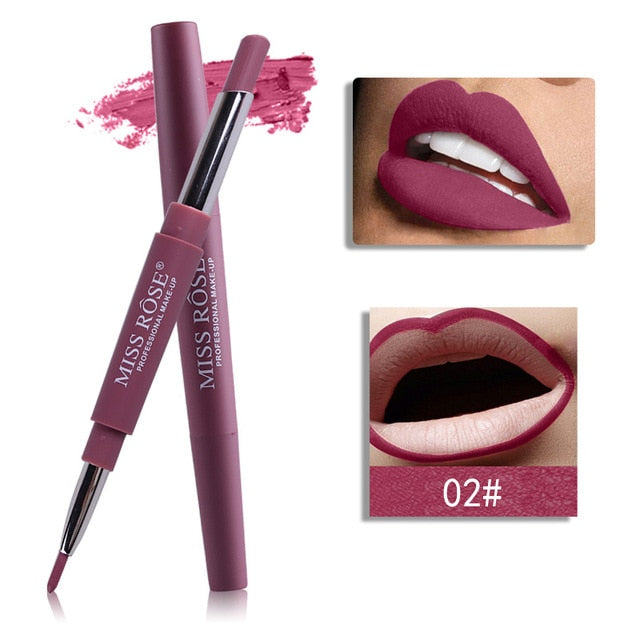 20 color matte lipstick lip liner 2 in 1 brand makeup lipstick matte durable waterproof nude red lipstick lips make up
