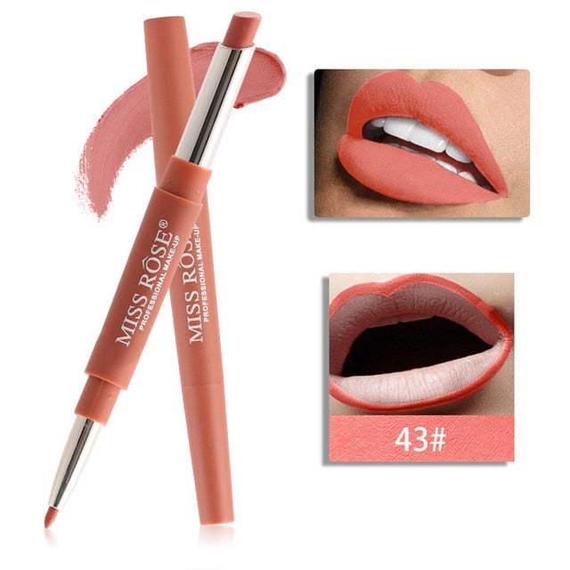 20 color matte lipstick lip liner 2 in 1 brand makeup lipstick matte durable waterproof nude red lipstick lips make up