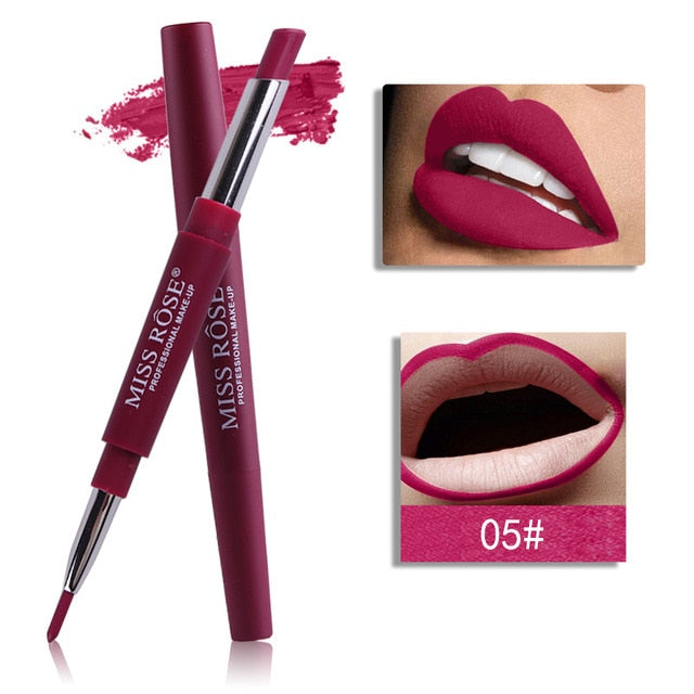 20 color matte lipstick lip liner 2 in 1 brand makeup lipstick matte durable waterproof nude red lipstick lips make up