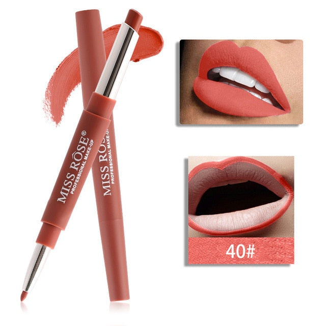 20 color matte lipstick lip liner 2 in 1 brand makeup lipstick matte durable waterproof nude red lipstick lips make up