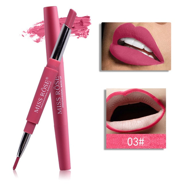 20 color matte lipstick lip liner 2 in 1 brand makeup lipstick matte durable waterproof nude red lipstick lips make up