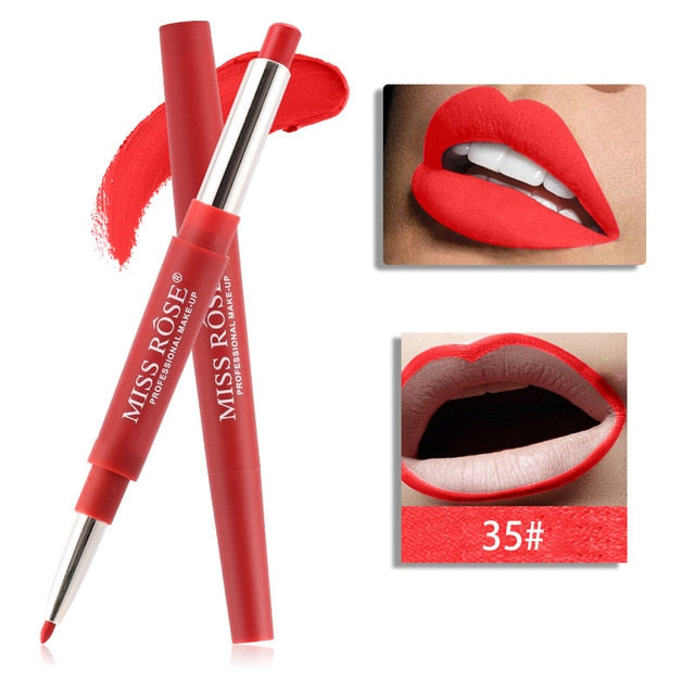 20 color matte lipstick lip liner 2 in 1 brand makeup lipstick matte durable waterproof nude red lipstick lips make up