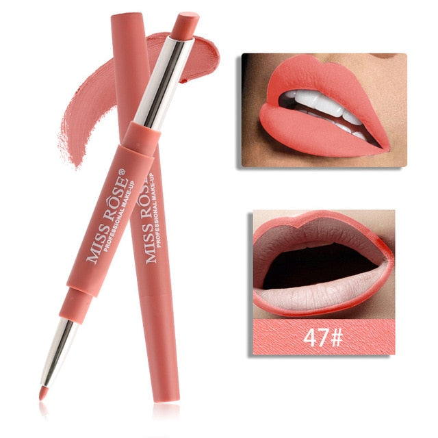 20 color matte lipstick lip liner 2 in 1 brand makeup lipstick matte durable waterproof nude red lipstick lips make up