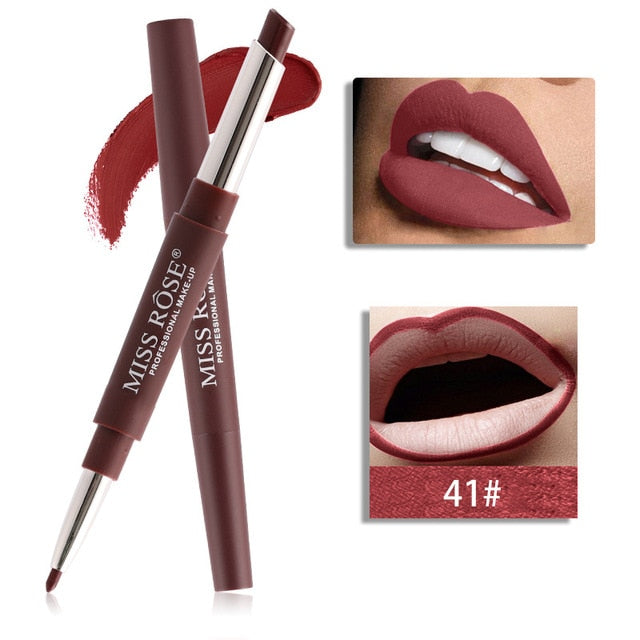 20 color matte lipstick lip liner 2 in 1 brand makeup lipstick matte durable waterproof nude red lipstick lips make up