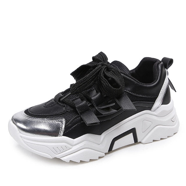 Women Casual Shoes Mesh Sneakers for Women Platform Flats Chunky Shoes Luxury Brand Breathable Comfortable Female Shoe Mujer
