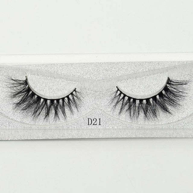 Visofree False eye lashes handmade natural make up False eyelashes glitter packing 1 pair box make up sexy 3D Mink Lashes D01
