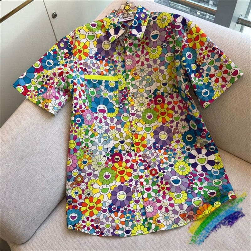 2020ss J Balvin × Takashi Murakami Shirt Men Women 1:1 Top-Quality Streetwear Fashion J Balvin Tees Takashi Murakami Shirts