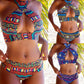 Colorful Geometric Sexy Bikini Set Lady Two-piece Swimsuit Swimwear Bathing Suit