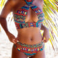 Colorful Geometric Sexy Bikini Set Lady Two-piece Swimsuit Swimwear Bathing Suit