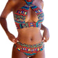 Colorful Geometric Sexy Bikini Set Lady Two-piece Swimsuit Swimwear Bathing Suit