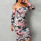 Women's Sheath Dress - Floral Geometric Blushing Pink S M L XL