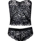 Lady's Sexy Corset Lace Push Up Vest Top Girl Bra + Pants Set Underwear Suit