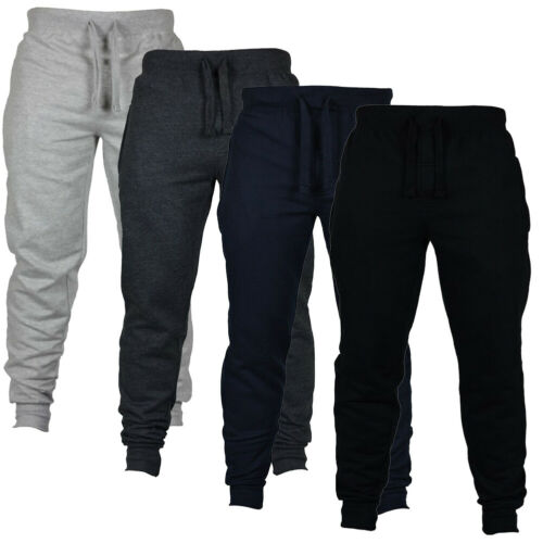 Mens Gym Slim Fit Trousers Tracksuit Bottoms Skinny Joggers Sweat Track Pants Plus Size