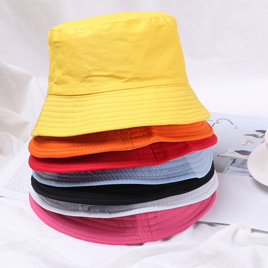 HOOH Summer Foldable Bucket Hat Unisex Women Outdoor Sunscreen Cotton Fishing Hunting Cap Men Basin Chapeau Sun Prevent Hats