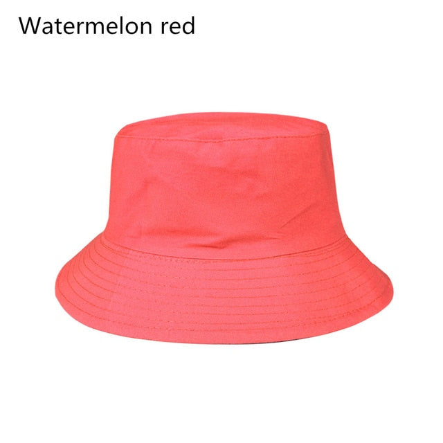 HOOH Summer Foldable Bucket Hat Unisex Women Outdoor Sunscreen Cotton Fishing Hunting Cap Men Basin Chapeau Sun Prevent Hats