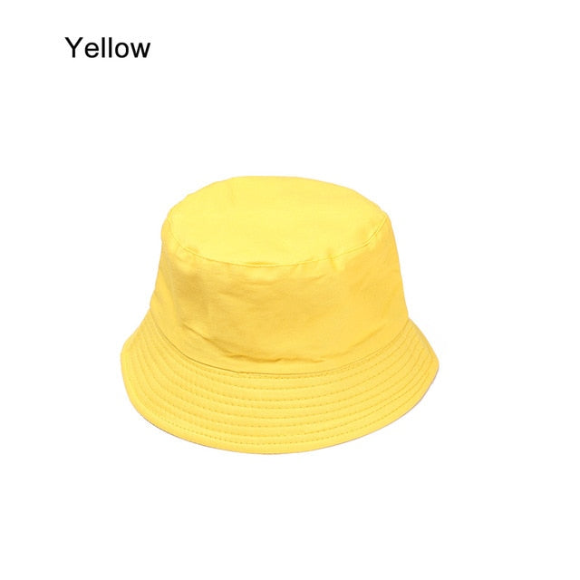 HOOH Summer Foldable Bucket Hat Unisex Women Outdoor Sunscreen Cotton Fishing Hunting Cap Men Basin Chapeau Sun Prevent Hats