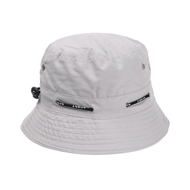 HOOH Summer Foldable Bucket Hat Unisex Women Outdoor Sunscreen Cotton Fishing Hunting Cap Men Basin Chapeau Sun Prevent Hats