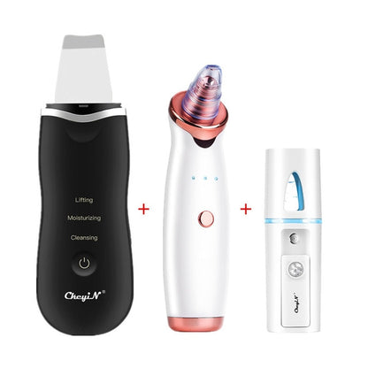 Ultrasonic Skin Scrubber Facial Peeling Pore Cleaner Exfoliator Face Blackhead Remover Spa Nano Sparyer Steamer Dropshipping 48