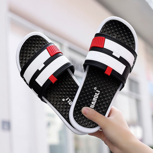 Men's Shoes Soft Massage Slippers Men Plus Size 36-44 Fashion Summer Men Flip Flops Outdoor Beach Sandal For Men multiple colour