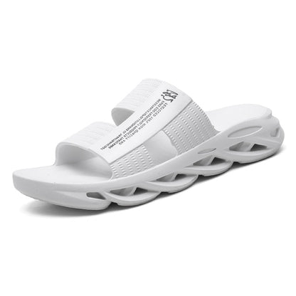 Teenager Outdoor Slippers House Man White Shower Slippers Men  Soft Beach Sandals Flat Male Shoes Adult Simple Summer Shoes L13