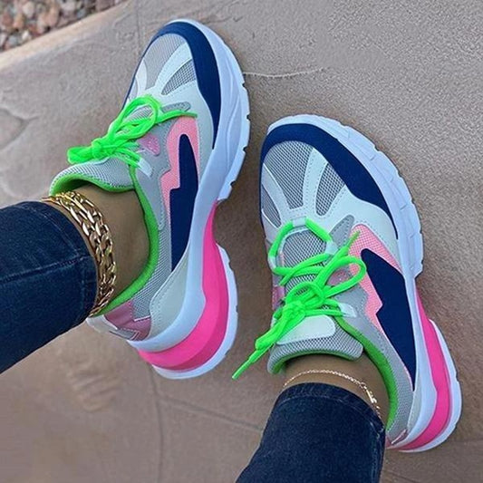 Mode Frauen Leichte Turnschuhe Laufschuhe Outdoor Sport Schuhe Atmungsaktives Mesh Komfort Laufschuhe Air Kissen Spitze Up