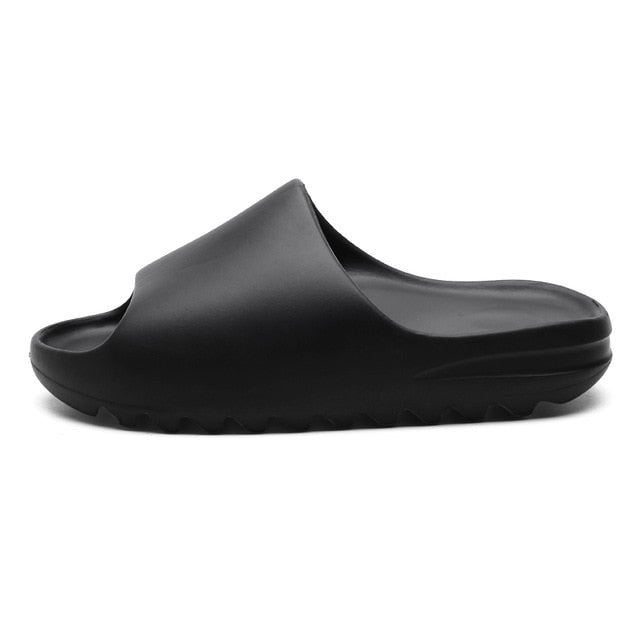 Men's Summer Yzy Slides Breathable Cool Beach Sandals Flip Flops Fish Mouth Men Slippers Lightweight Bone White Plus Size 35-46