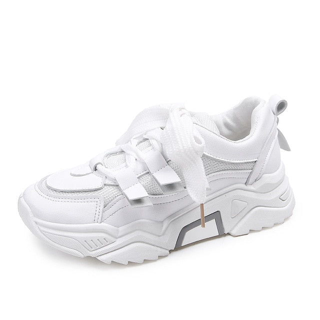 Women Casual Shoes Mesh Sneakers for Women Platform Flats Chunky Shoes Luxury Brand Breathable Comfortable Female Shoe Mujer