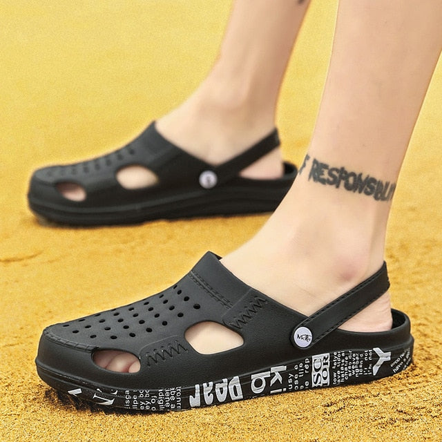 Rubber Mens Beach Sandals Summer Clogs Crocse Men Crox Croks Zuecos Hombre Croc Shoes Garden Cholas Clog Crock Slip On Big Size