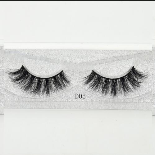 Visofree False eye lashes handmade natural make up False eyelashes glitter packing 1 pair box make up sexy 3D Mink Lashes D01