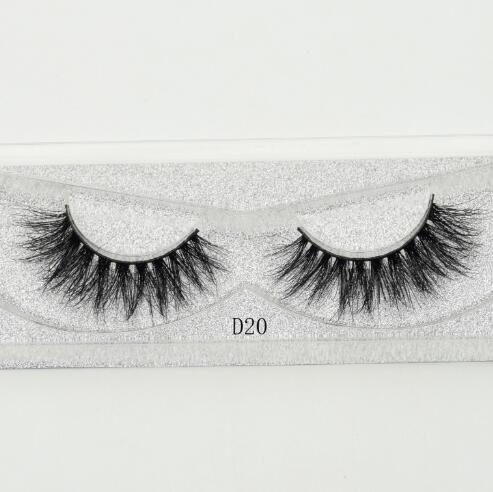 Visofree False eye lashes handmade natural make up False eyelashes glitter packing 1 pair box make up sexy 3D Mink Lashes D01