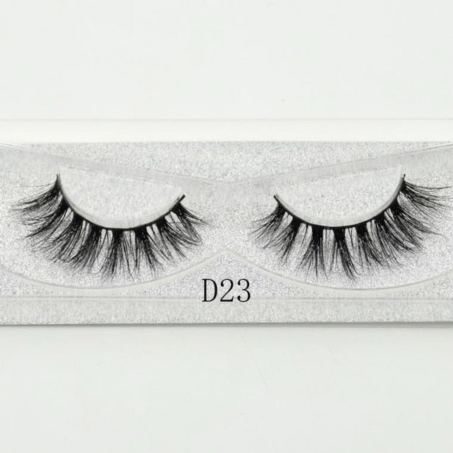 Visofree False eye lashes handmade natural make up False eyelashes glitter packing 1 pair box make up sexy 3D Mink Lashes D01