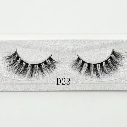 Visofree False eye lashes handmade natural make up False eyelashes glitter packing 1 pair box make up sexy 3D Mink Lashes D01