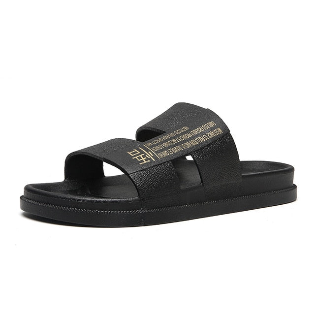 Teenager Outdoor Slippers House Man White Shower Slippers Men  Soft Beach Sandals Flat Male Shoes Adult Simple Summer Shoes L13