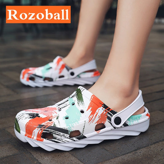 Mens Beach Sandals Crocks Hole Shoes Clogs Sandals For Men EVA Unisex Slipper Hole Garden Shoes Crocse Adulto Cholas Hombre