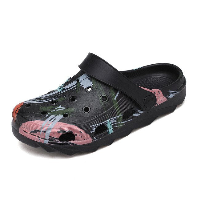 Mens Beach Sandals Crocks Hole Shoes Clogs Sandals For Men EVA Unisex Slipper Hole Garden Shoes Crocse Adulto Cholas Hombre