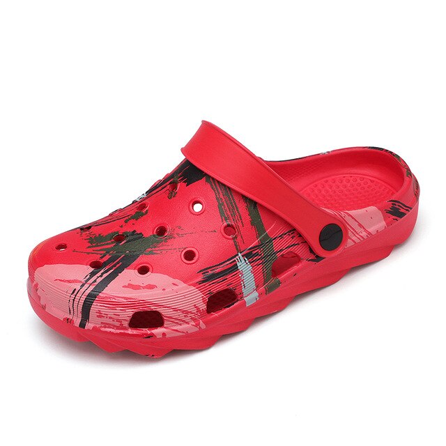 Mens Beach Sandals Crocks Hole Shoes Clogs Sandals For Men EVA Unisex Slipper Hole Garden Shoes Crocse Adulto Cholas Hombre
