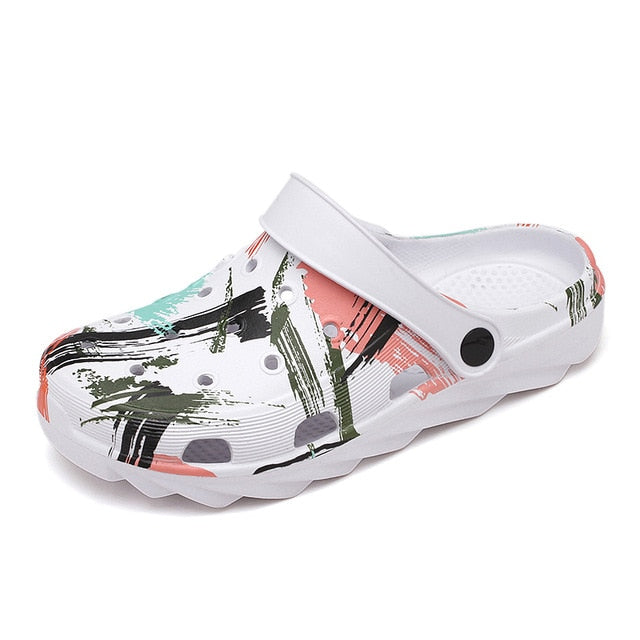 Mens Beach Sandals Crocks Hole Shoes Clogs Sandals For Men EVA Unisex Slipper Hole Garden Shoes Crocse Adulto Cholas Hombre