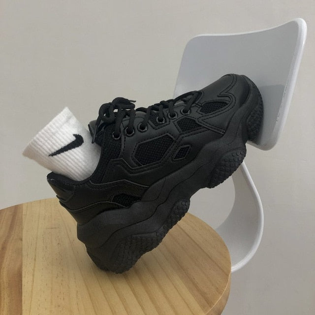 Chunky Sneakers For Women Mesh Designers Platform Fashion Vulcanized Shoes Woman Black Casual Shoes 2020 Running Trainers Female