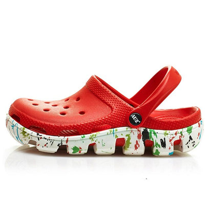 2020 New Summer Shoes Beach Sandals For Men Crocks Slipper Red Graffiti Clogs Men Shoes Sandle EVA Garden Shoes sandalias hombre